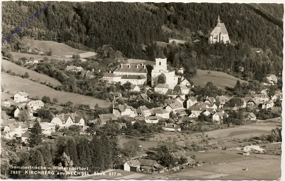 Kirchberg am Wechsel, Ortsansicht von oben