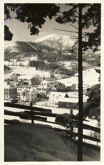 Mitterbach, Ortsansicht im Winter
