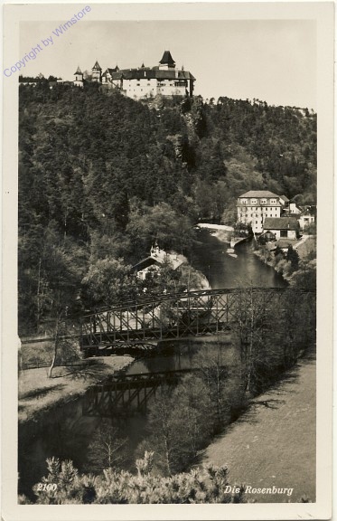 Rosenburg am Kamp, Burgansicht mit Fluss