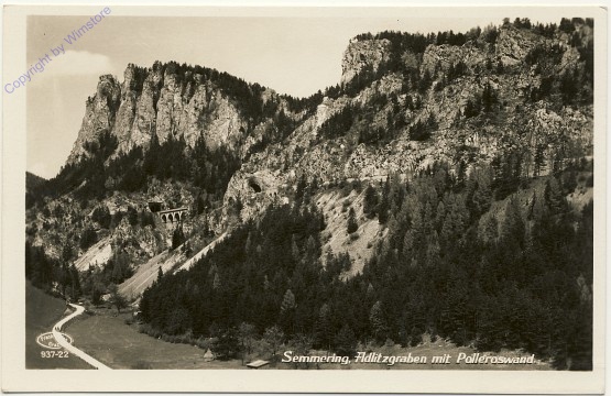 Semmering, Polleroswand mit Adlitzgraben