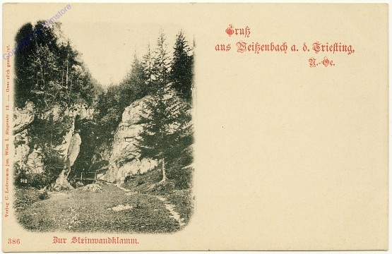 ak100687 Weissenbach a.d. Triesting, Steinwegklamm