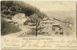 Semmering, Bahnstation und Hotel Stephanie