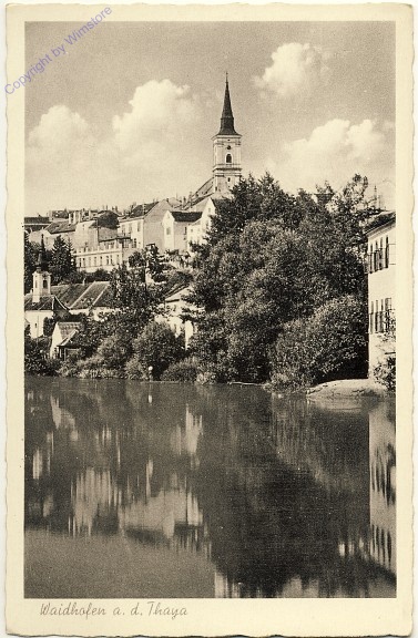 ak100818 Waidhofen an der Thaya, vom Fluss aus gesehen