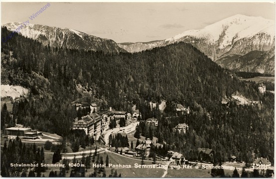 ak100828 Semmering, Hotel Panhans gegen Rax und Schneeberg