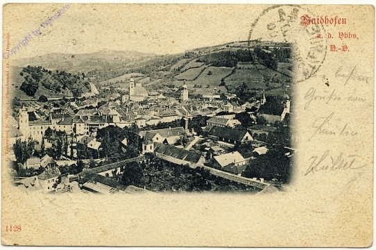 ak100844a Waidhofen an der Ybbs, Ortsansicht von oben