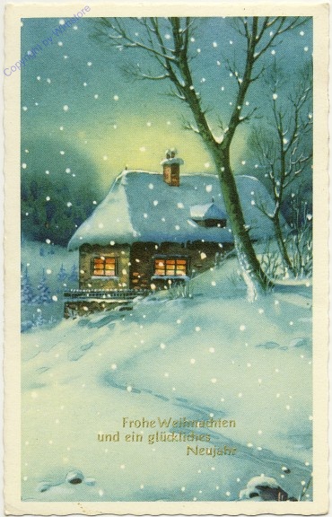 Haus im Winterwald