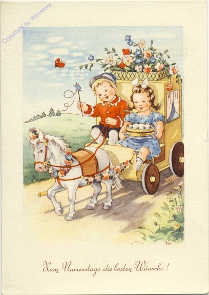 Kinder auf Kutsche, Namenstag