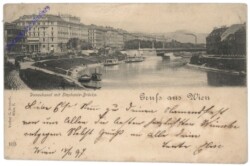 Wien, Donaukanal mit Stephanie-Brücke