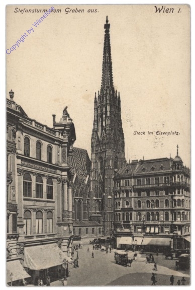 Wien 1, Stefansturm, vom Graben aus