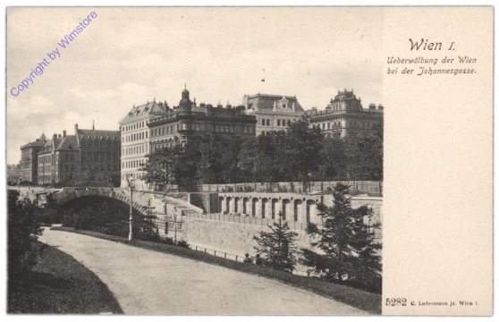 ak101118 Wien 1, Überwölbung der Wien bei der Johannesgasse