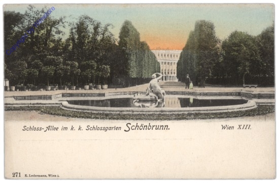 ak101127 Wien 13, Schloss-Allee im k.k. Schlossgarten