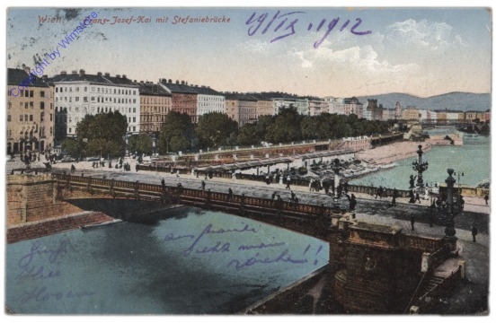Wien 1, Franz Josefs-Kai mit Stefaniebrücke
