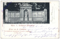 Wien 1, Grillparzer-Monument, Gruss von der Gedenkfeier