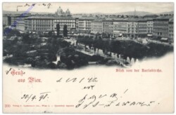 Wien 4, Karlskirche, Blick von der
