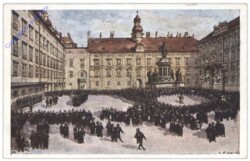 Wien 1, Burgplatz mit Wachablösung