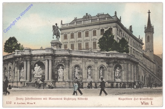 Wien 1, Erzherzog Albrecht Monument mit Franz-Josefbrunnen