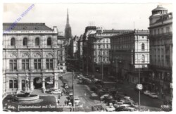 Wien 1, Kärntnerstrasse mit Oper und Hotel Bristol
