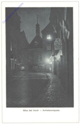 Wien 1, Schönlaterngasse bei Nacht