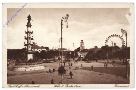 Wien 2, Praterstern, Tegetthoff-Monument, Riesenrad