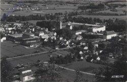 Admont, Ortsansicht mit Stift, von oben