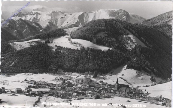 Aflenz, mit Hochschwab im Winter