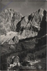 Ramsau, Austriahütte mit Dachstein und Dirndlsüdwand