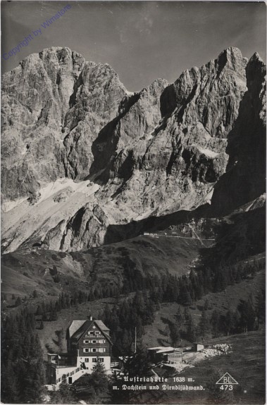 ak101915 Ramsau, Austriahütte mit Dachstein und Dirndlsüdwand