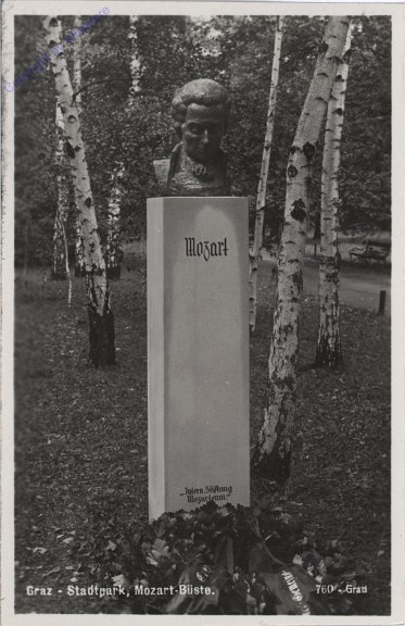 Graz, Stadtpark, Mozart-Büste