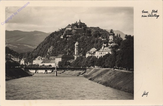 Graz, Blick zum Schlossberg