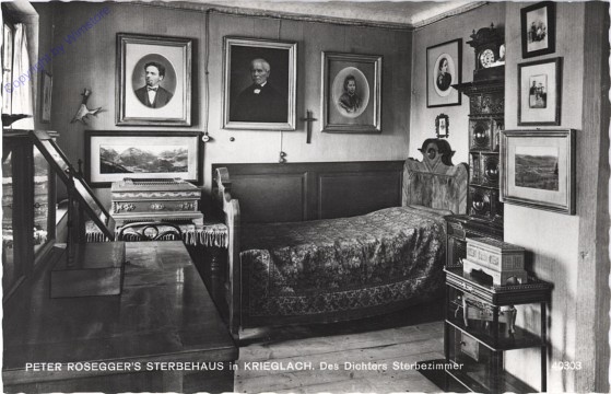 ak102163 Krieglach, Peter Rosegger's Sterbehaus, Sterbezimmer