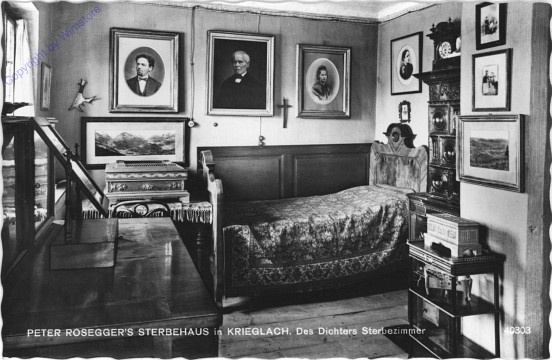 ak102164 Krieglach, Peter Rosegger's Sterbehaus, Sterbezimmer