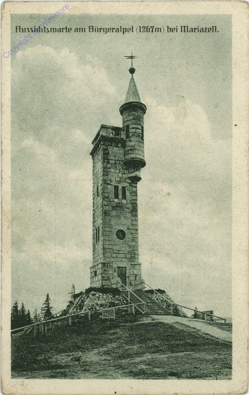 Bürgeralpe bei Mariazell, Aussichtswarte am Bürgeralpel