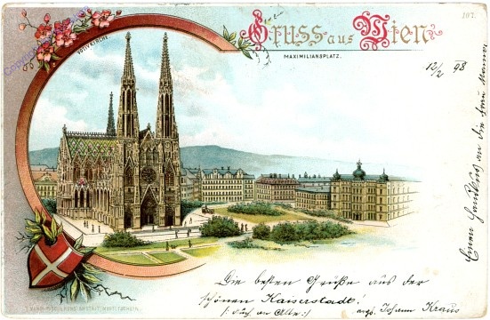 Wien 9, Votivkirche mit Maximilianplatz