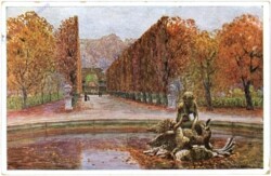 Wien 13, Schönbrunn, Brunnengruppe mit Allee