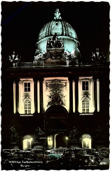 Wien 1, Burgtor, Festbeleuchtung