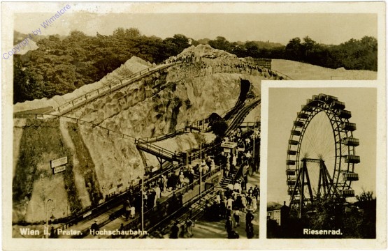 Wien 2, Prater Hochschaubahn, Riesenrad
