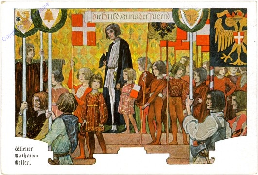 Wien 1, Rathauskeller, Schrift an der linken Seite