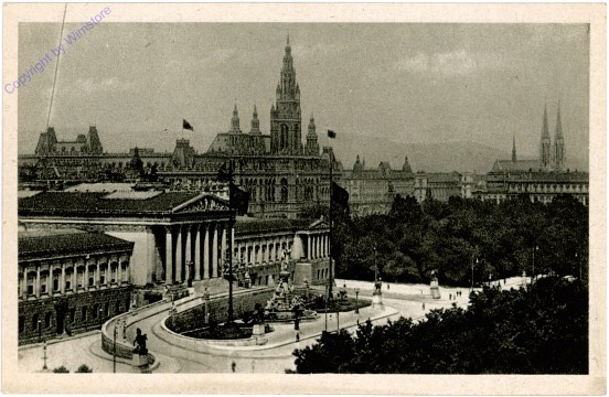 Wien 1, Parlament mit Rathaus und Votivkirche