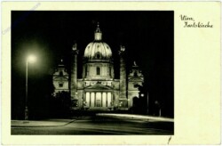 Wien 4, Karlskirche bei Nacht