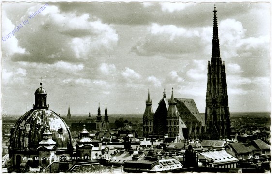 Wien 1, Blick vom Hochhaus zur Stephanskirche