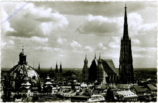 Wien 1, Blick vom Hochhaus zur Stephanskirche
