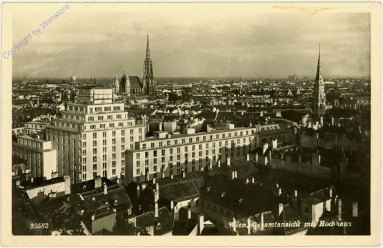 ak103593 Wien, Gesamtansicht mit Hochhaus