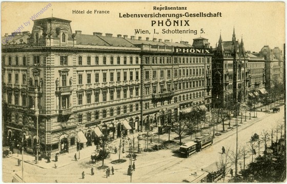 ak103746 Wien 1, Schottenring, Werbekarte LV Phönix
