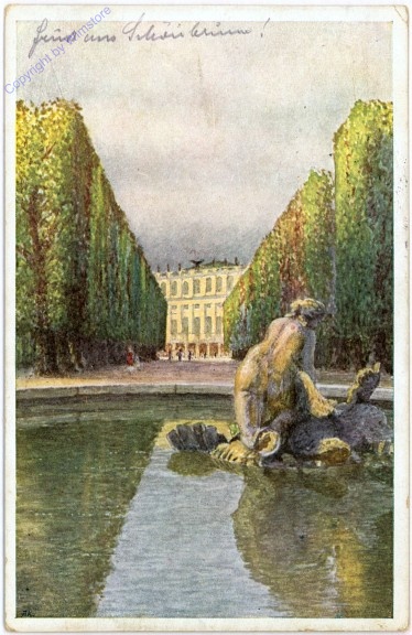 Wien 13, Schönbrunn, Schloss mit Brunnengruppe