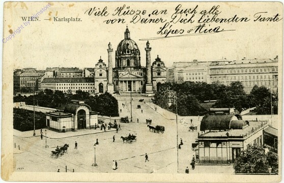 ak103798 Wien, Karlsplatz mit Karlskirche