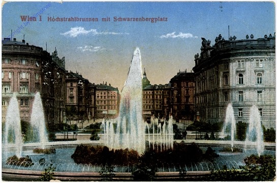 Wien 1, Hochstrahlbrunnen mit Schwarzenbergplatz