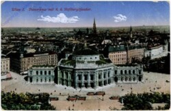 Wien 1, Panorama mit k.k. Hofburgtheater