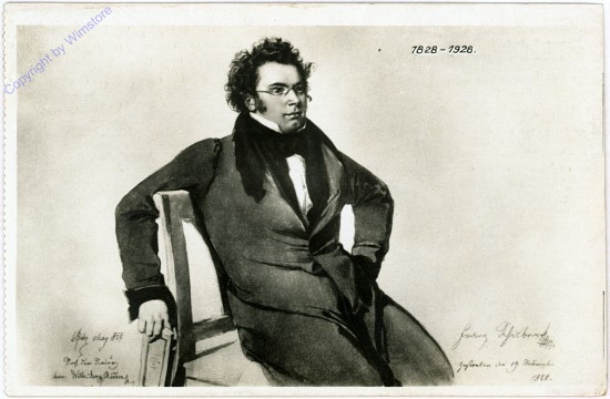 Franz Schubert, Aquarell von Wilhelm A. Rieder