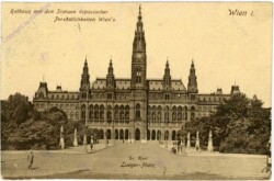 Wien 1, Rathaus mit Statuen historischer Persönlichkeiten