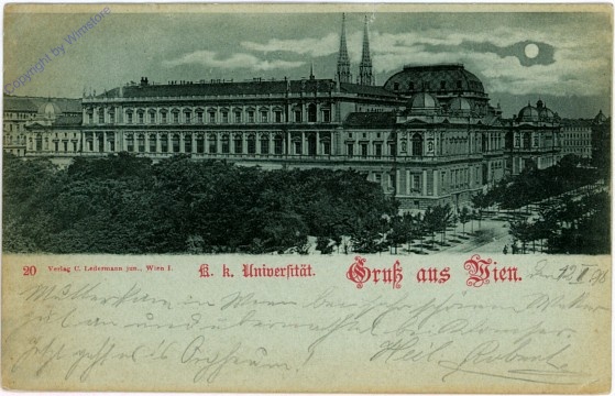 Wien 1, K.k. Universität, Mondschein